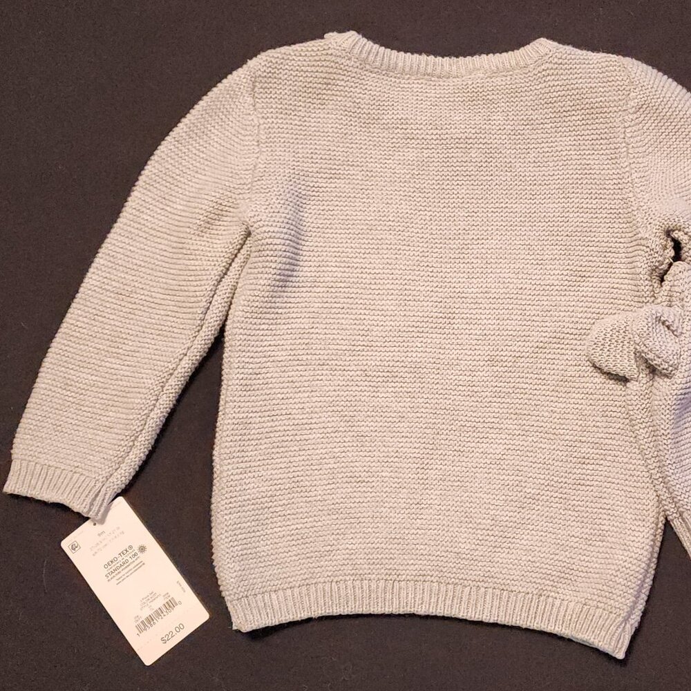 Carter's Just One You 100% Cotton Gray Sweater/Hat Set Infant/Baby Size 9 Months - Picture 4 of 9